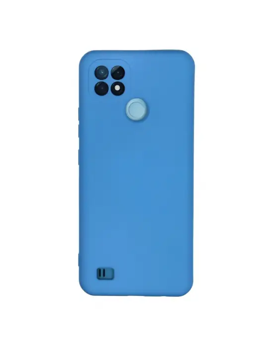 Realme C21 Kılıf Nano İçi Kadife Silikon - Mavi