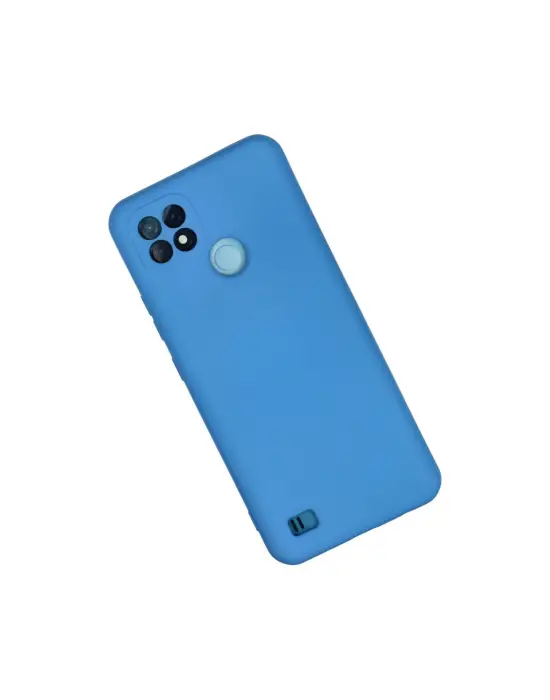 Realme C21 Kılıf Nano İçi Kadife Silikon - Mavi