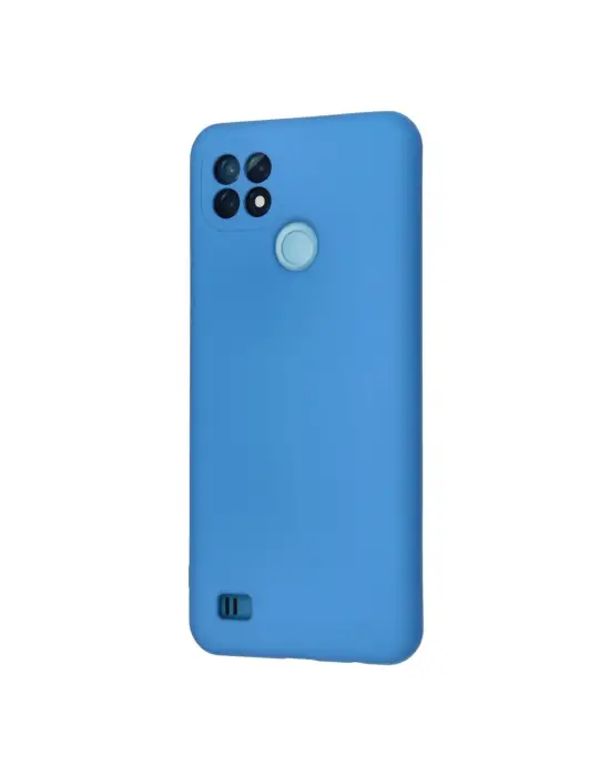 Realme C21 Kılıf Nano İçi Kadife Silikon - Mavi