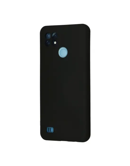 Realme C21 Kılıf Nano İçi Kadife Silikon - Siyah
