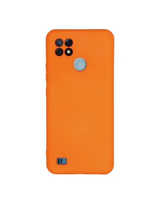 Realme C21 Kılıf Nano İçi Kadife Silikon - Turuncu