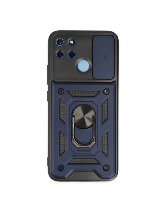 Realme C25y Kılıf Pars Lens Yüzüklü Silikon - Lacivert