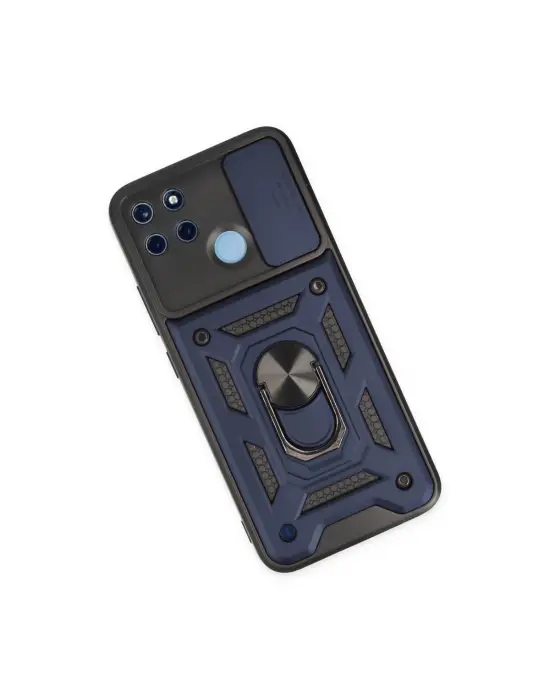 Realme C25y Kılıf Pars Lens Yüzüklü Silikon - Lacivert