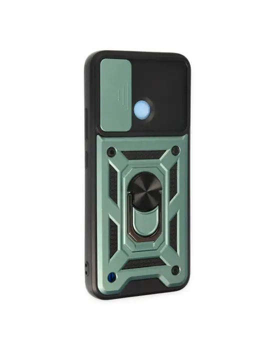 Realme C25y Kılıf Pars Lens Yüzüklü Silikon - Yeşil