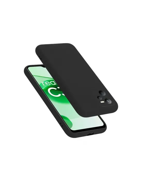 Realme C35 Kılıf First Silikon - Siyah