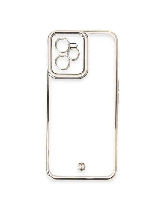 Realme C35 Kılıf Liva Lens Silikon - Beyaz