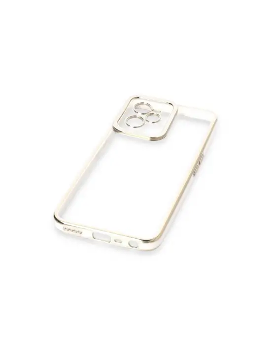 Realme C35 Kılıf Liva Lens Silikon - Beyaz