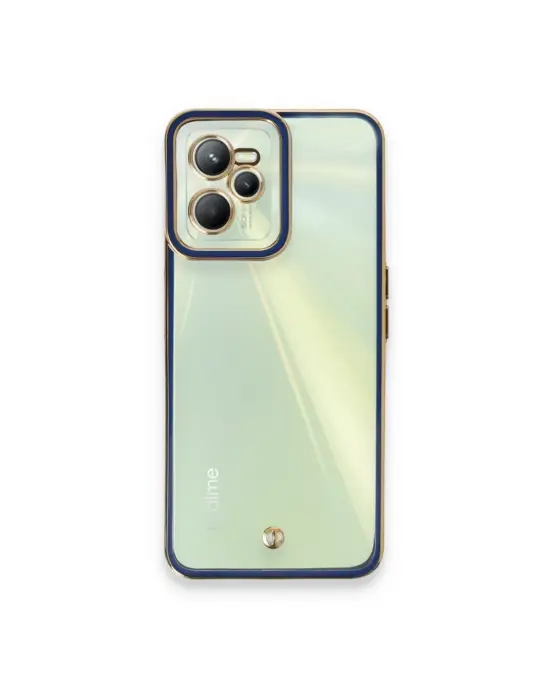 Realme C35 Kılıf Liva Lens Silikon - Mavi