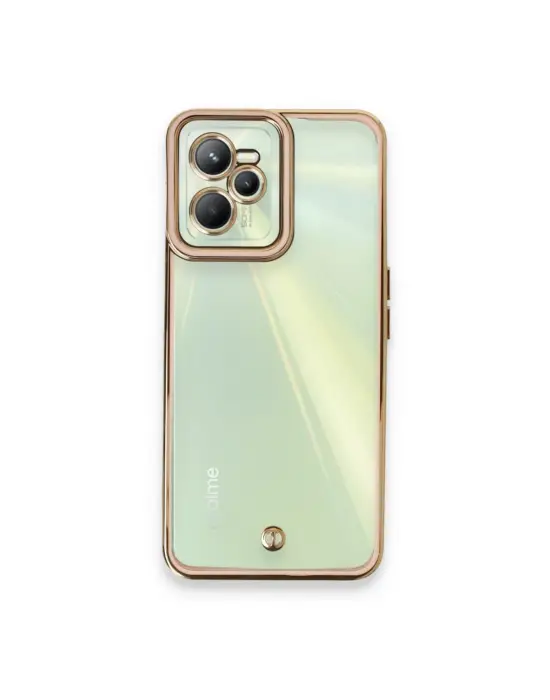 Realme C35 Kılıf Liva Lens Silikon - Pudra