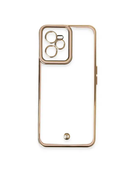 Realme C35 Kılıf Liva Lens Silikon - Pudra