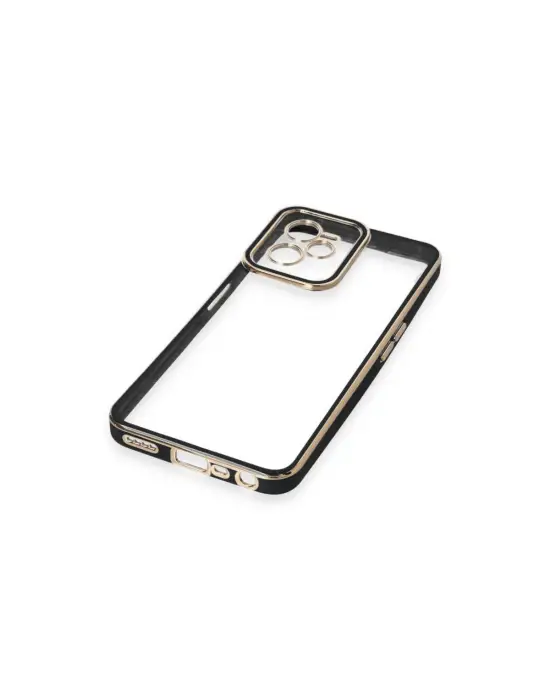 Realme C35 Kılıf Liva Lens Silikon - Siyah