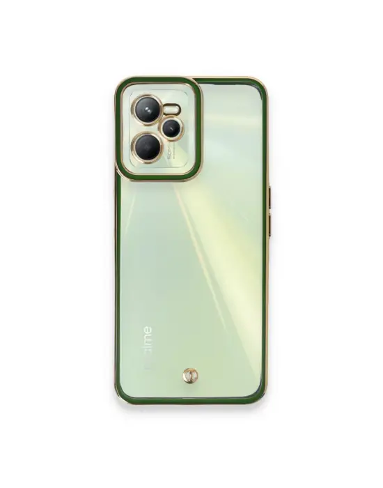 Realme C35 Kılıf Liva Lens Silikon - Yeşil