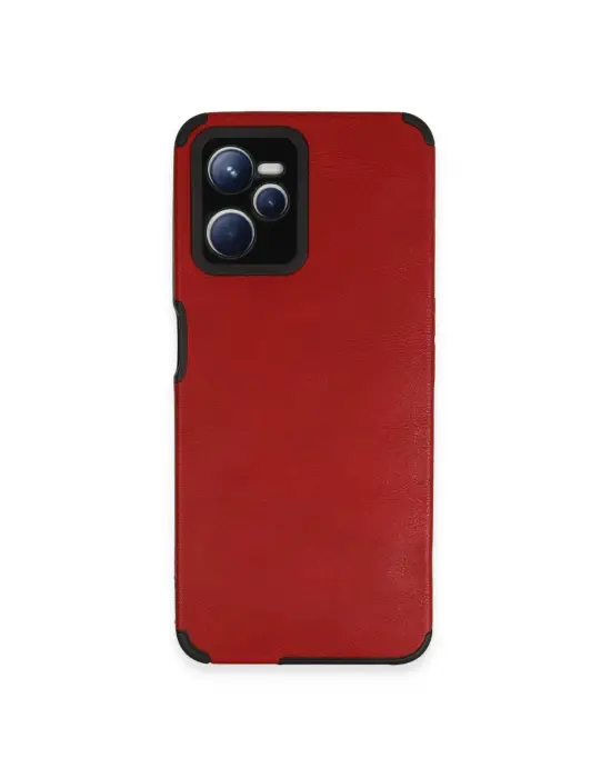 Realme C35 Kılıf Loop Deri Silikon - Kırmızı