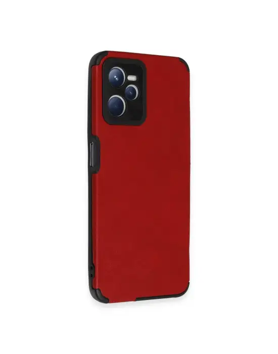 Realme C35 Kılıf Loop Deri Silikon - Kırmızı