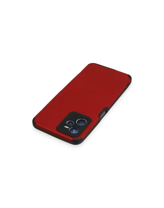Realme C35 Kılıf Loop Deri Silikon - Kırmızı