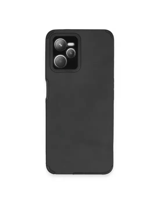 Realme C35 Kılıf Loop Deri Silikon - Siyah