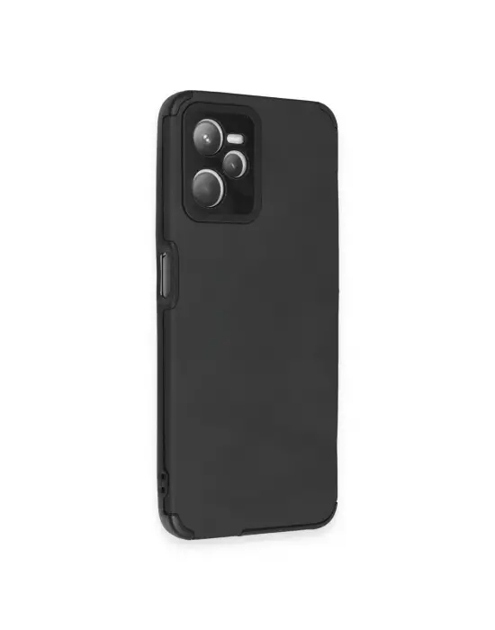 Realme C35 Kılıf Loop Deri Silikon - Siyah