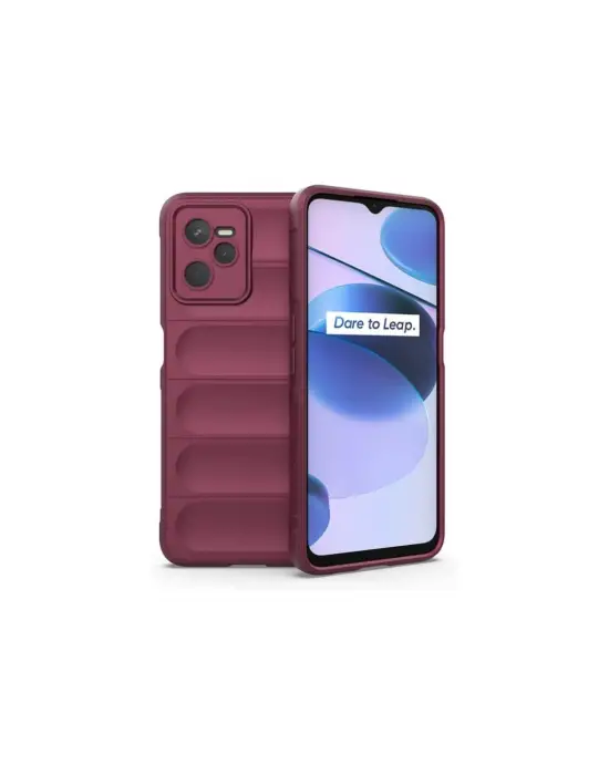 Realme C35 Kılıf Optimum Silikon - Bordo