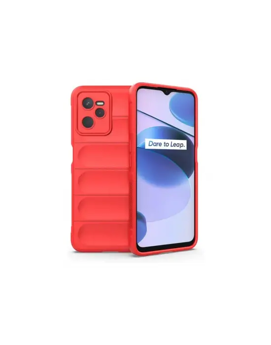 Realme C35 Kılıf Optimum Silikon - Kırmızı