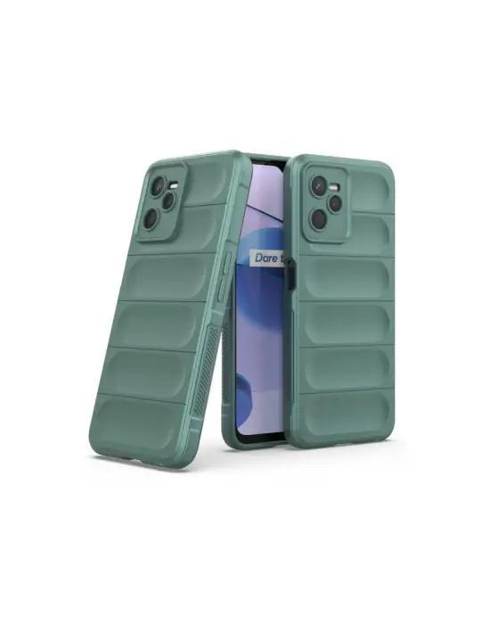 Realme C35 Kılıf Optimum Silikon - Koyu Yeşil