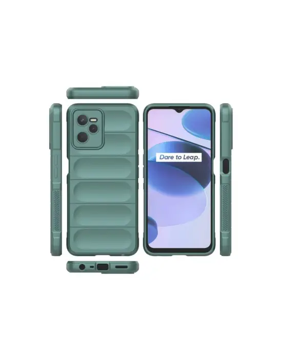 Realme C35 Kılıf Optimum Silikon - Koyu Yeşil