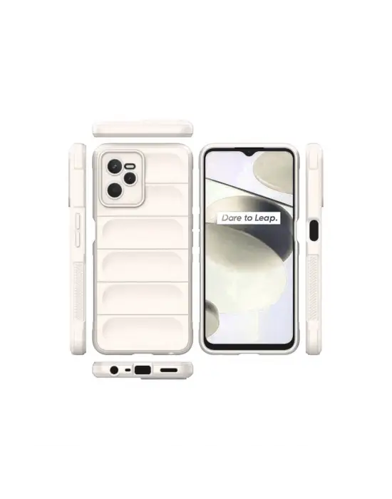 Realme C35 Kılıf Optimum Silikon - Krem