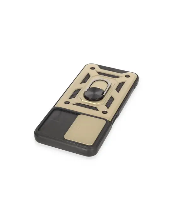 Realme C35 Kılıf Pars Lens Yüzüklü Silikon - Gold