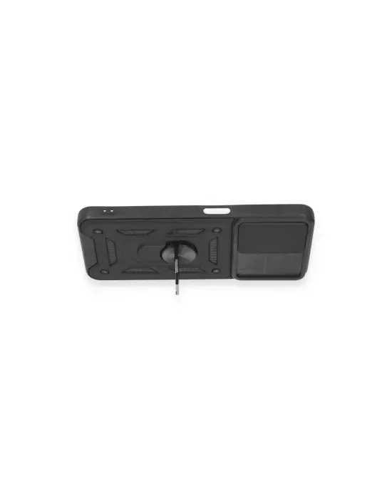 Realme C35 Kılıf Pars Lens Yüzüklü Silikon - Siyah