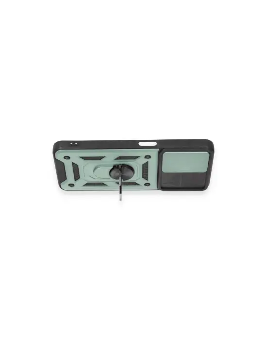 Realme C35 Kılıf Pars Lens Yüzüklü Silikon - Yeşil