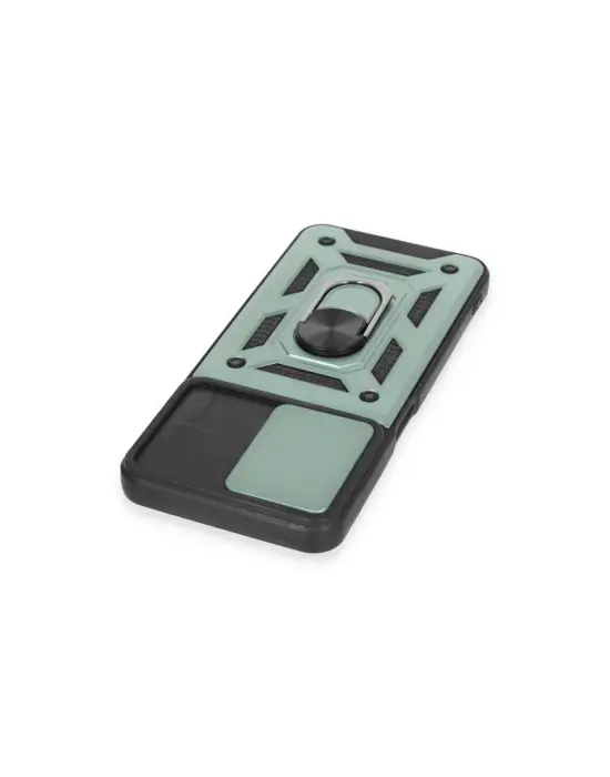 Realme C35 Kılıf Pars Lens Yüzüklü Silikon - Yeşil