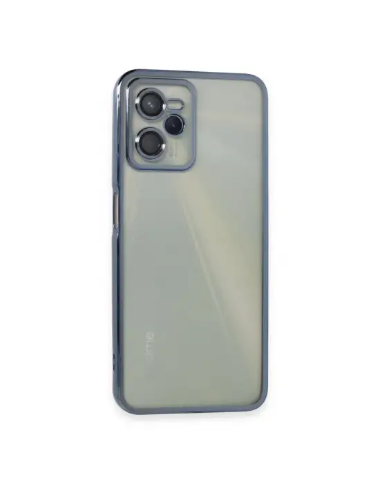 Realme C35 Kılıf Razer Lensli Silikon - Açık Mavi