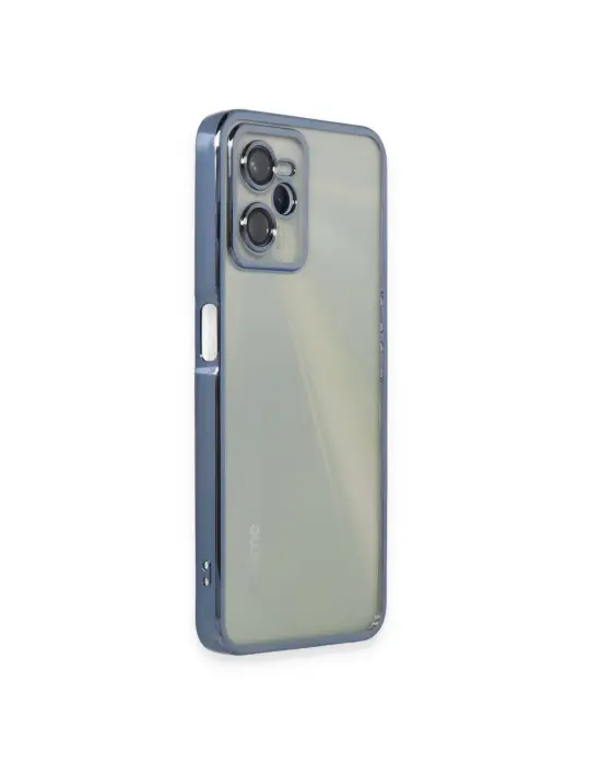 Realme C35 Kılıf Razer Lensli Silikon - Açık Mavi