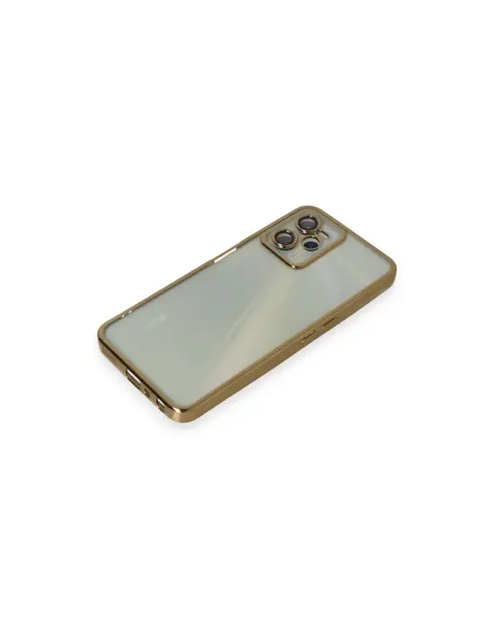 Realme C35 Kılıf Razer Lensli Silikon - Gold