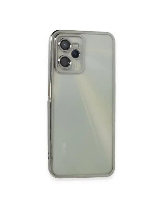 Realme C35 Kılıf Razer Lensli Silikon - Gümüş