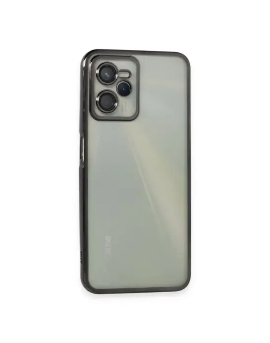 Realme C35 Kılıf Razer Lensli Silikon - Siyah