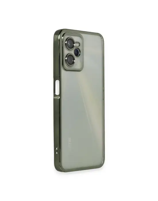 Realme C35 Kılıf Razer Lensli Silikon - Yeşil