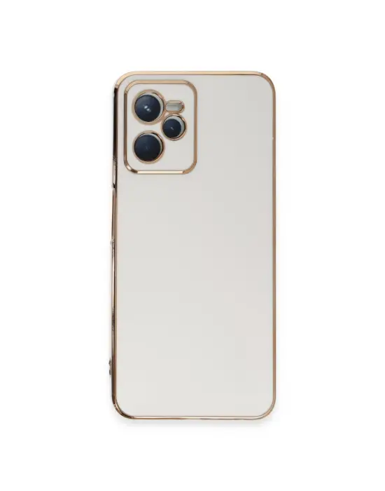Realme C35 Kılıf Volet Silikon - Beyaz
