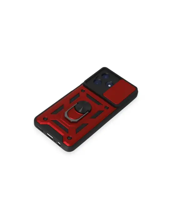 Realme C53 Kılıf Pars Lens Yüzüklü Silikon - Kırmızı