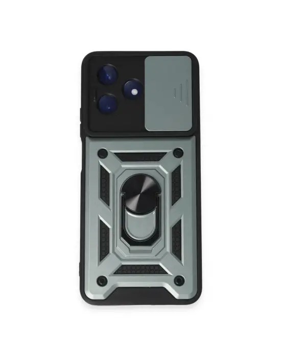 Realme C53 Kılıf Pars Lens Yüzüklü Silikon - Yeşil