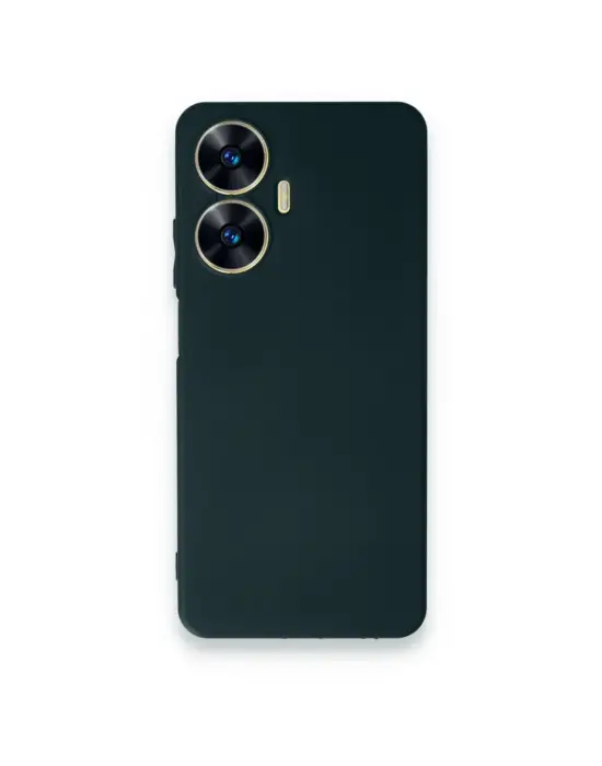 Realme C55 Kılıf First Silikon - Koyu Yeşil