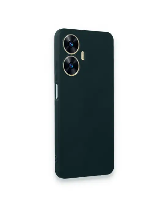 Realme C55 Kılıf First Silikon - Koyu Yeşil