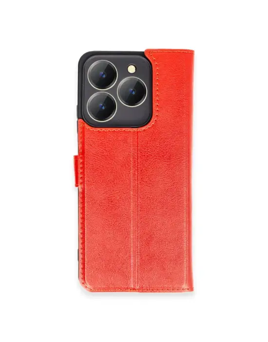 Realme C63 Kılıf Trend S Plus Kapaklı Kılıf - Kırmızı