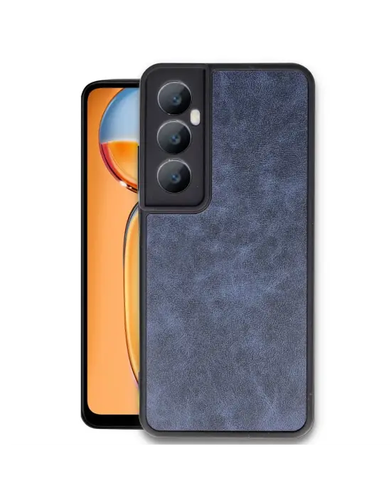 Realme C65 Kılıf Aras Deri Kapak - Lacivert