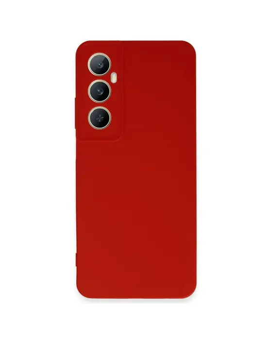 Realme C65 Kılıf First Silikon - Kırmızı