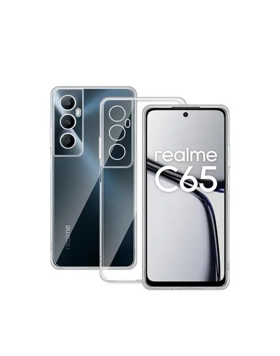Realme C65 Kılıf Lüx Şeffaf Silikon
