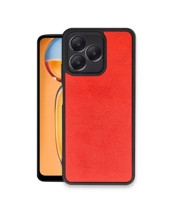 Realme Note 50 4g Kılıf Aras Deri Kapak - Kırmızı