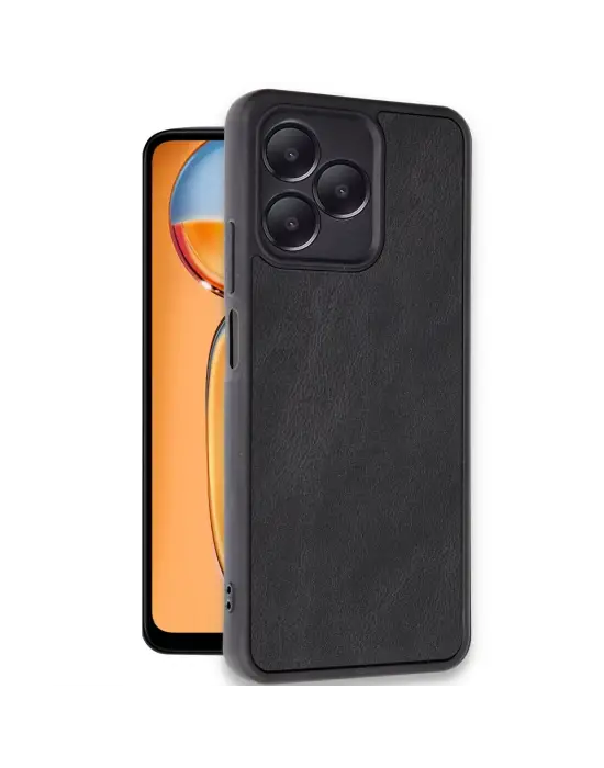 Realme Note 50 4g Kılıf Aras Deri Kapak - Siyah