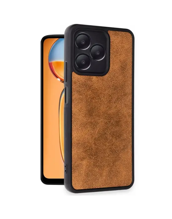 Realme Note 50 4g Kılıf Aras Deri Kapak - Taba