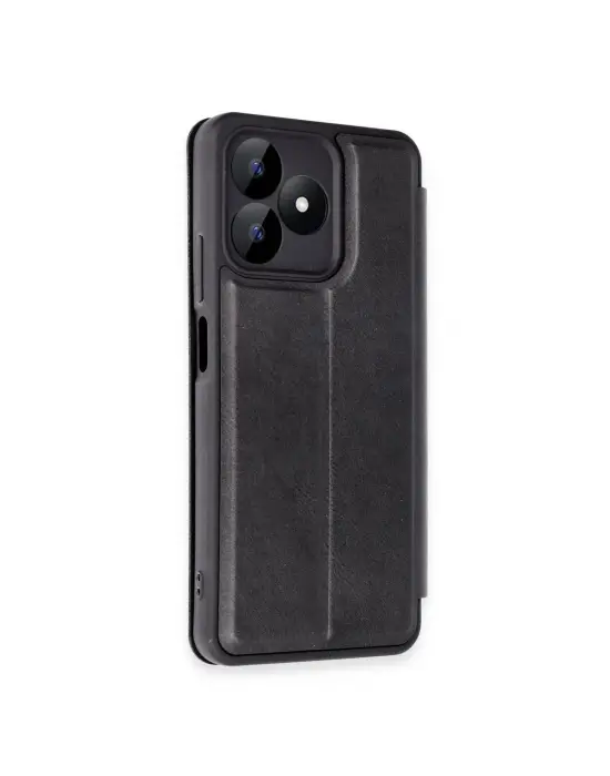 Realme Note 50 4g Kılıf Flip Cover - Siyah