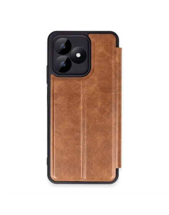 Realme Note 50 4g Kılıf Flip Cover - Taba